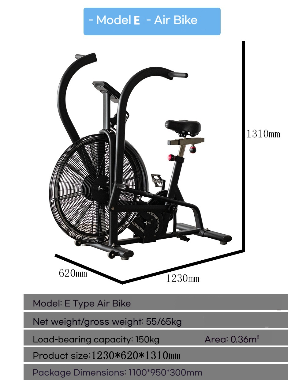 Crossfit Training - Commercial Wind Resistance Fan Bike Ten