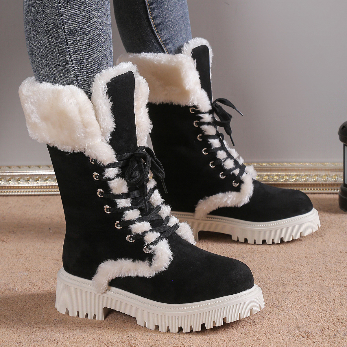 Crossfit Youtube - Foreign trade large size plush boots