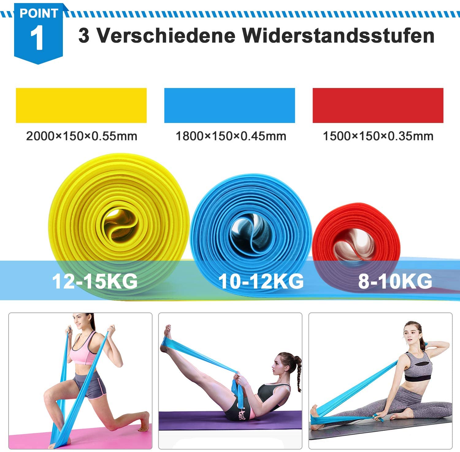 Elastic Fitness Bands 3Pcs Res - Finger Tape Athletic recensione e prezzo
