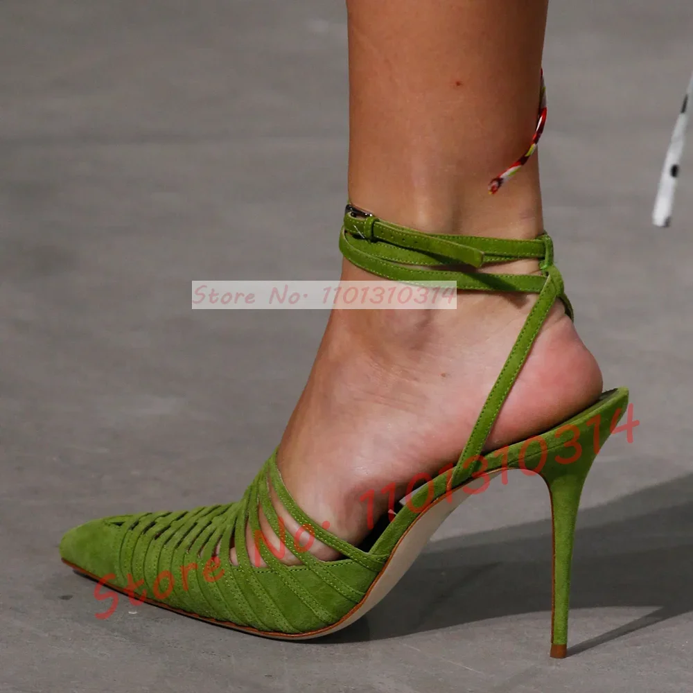 Green Vegan Suede Strappy Sand - Crossfit Ladies recensione e prezzo