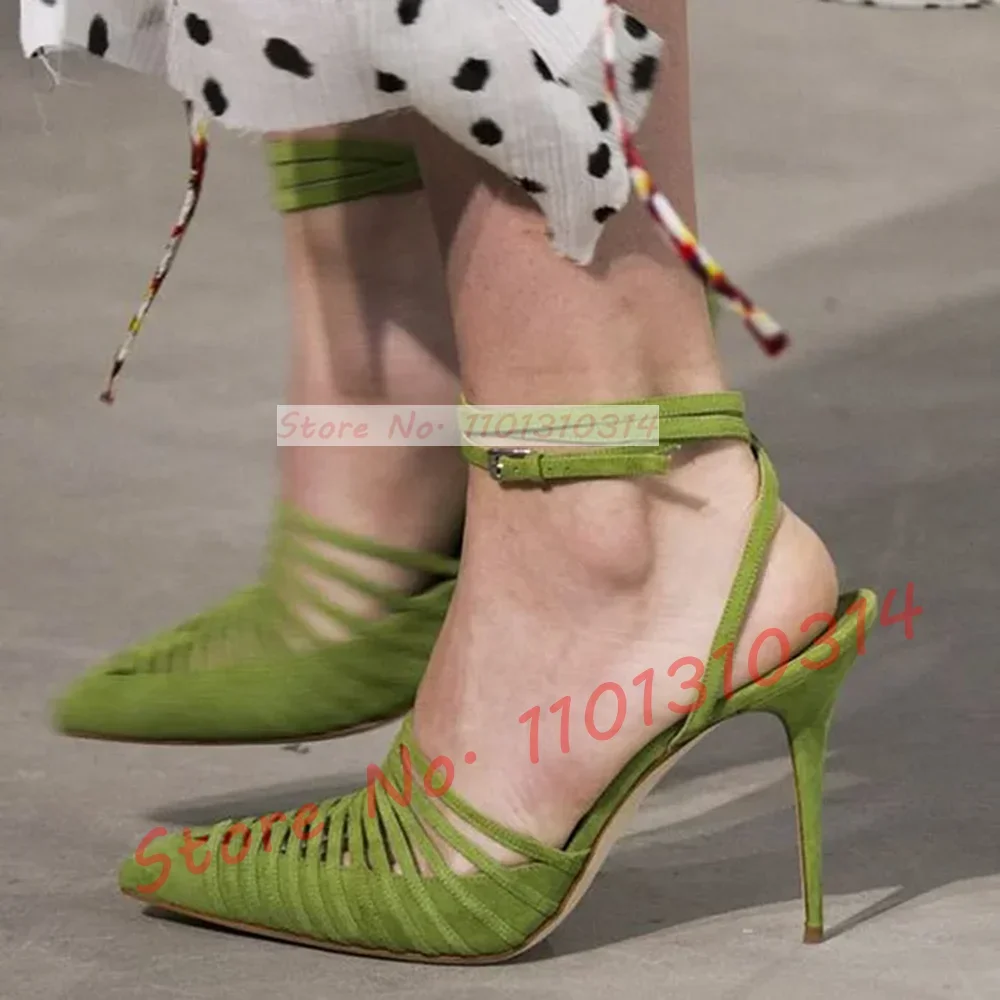 Green Vegan Suede Strappy Sand - Crossfit Ladies recensione e prezzo