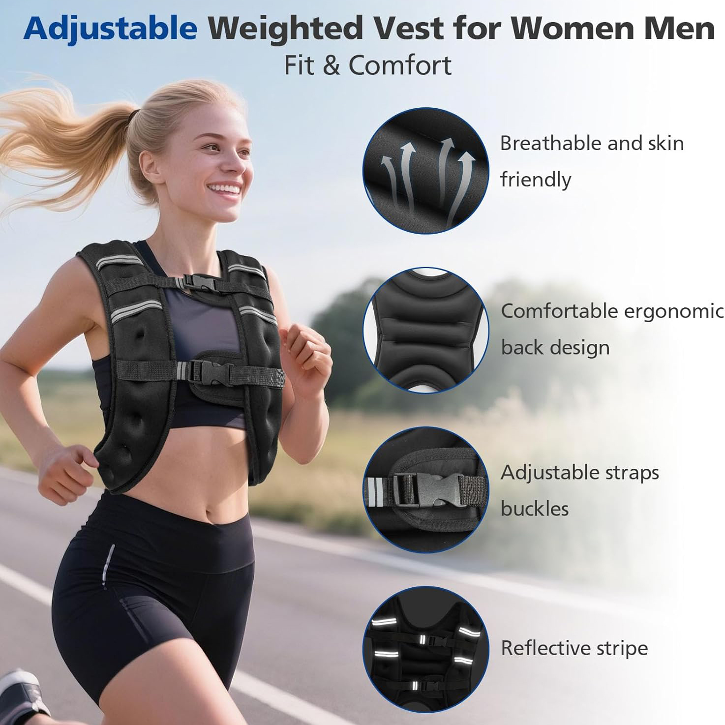 Weighted Vest with Reflective  - Crossfit Weight Vest recensione e prezzo